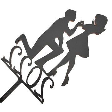 Toppery Love Story + даты Golden Topper Set для торта 3pcs зеркало