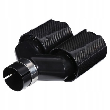 Наконечник глушителя, двойной, нержавеющая сталь, ЧЕРНЫЙ