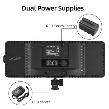 CM-280D Światło wypełniające LED 16W do fotografii / 3200K-5600K