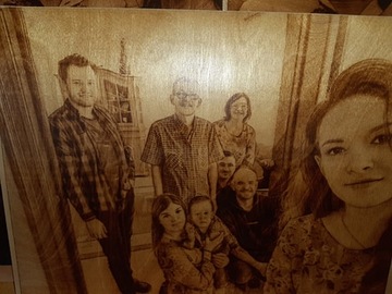 Портрет на заказ, выжженный на дереве, 40х50 см.