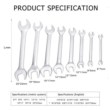 Thin Open End Wrench Set Ultra-thin Flat Wrench