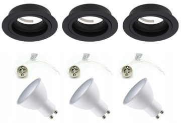 OPRAWA SUFITOWA REGULOWANA CZARNA MAT OK +GU10 LED