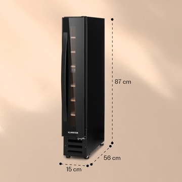 ВСТРАИВАЕМЫЙ ВИННЫЙ ХОЛОДИЛЬНИК KLARSTEIN ХОЛОДИЛЬНИК ВИННЫЙ ХОЛОДИЛЬНИК НА 7 БУТЫЛОК ЧЕРНЫЙ