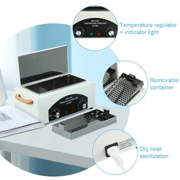 Высокотемпературный стерилизатор со съемным резервуаром из нержавеющей стали.