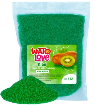 1 Kg Cukier do Waty Cukrowej Kolorowy Smakowy na Patyczki KIWI