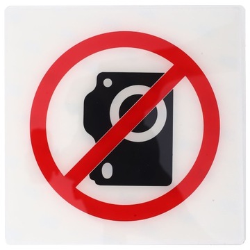 AKRYL BRAK ZDJĘCIA OSTRZEŻENIE ZAKAZ FOTOGRAFIOWANIA