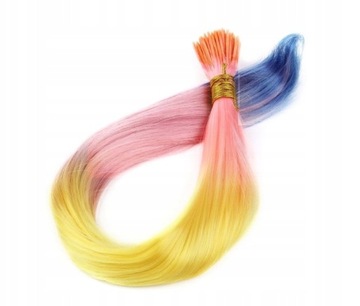 ПРЯДКИ ДЛЯ ВОЛОС ЦВЕТ ОМБРЕ, КОЛЬЦА, 10 ШТ.