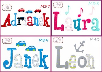 4-БУКВЕННЫЕ БУКВЫ НА СТЕНЕ, 3 БЕСПЛАТНЫХ ДЕКОРА