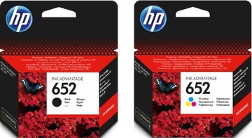 Zestaw Tuszy HP 652 CZARNY F6V25AE + KOLOR F6V24AE