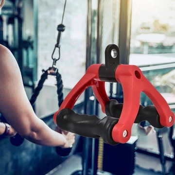 Two D Rowing Handle Cable Attachment Cable Machine Accessories Training Red