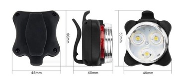 Передние и задние светодиодные велосипедные фонари для рюкзака