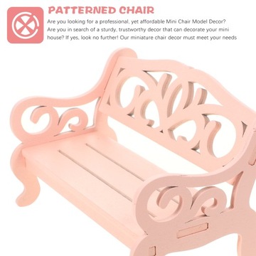 Миниатюрные игрушки на деревянном стуле 2 шт.