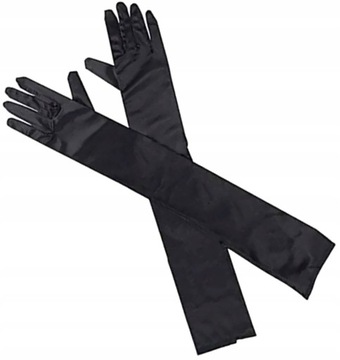 ДЛИННЫЕ ВЕЧЕРНИЕ ПЕРЧАТКИ РЕТРО РАСТЯЖИВАЕМЫЙ ЛОКОТЬ ЧЕРНЫЕ BQ62
