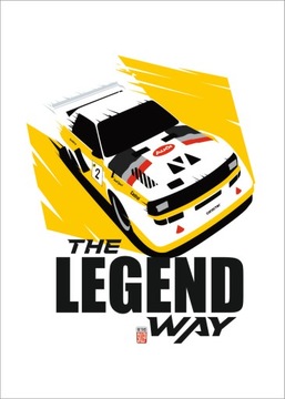 Plakat AUDI QUATTRO THE LEGEND WAY Format A3
