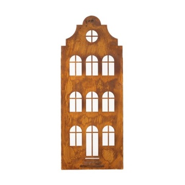 ДОМ СВЕТИЛЬНИК ДЛЯ СВЕТОДИОДНЫХ СВЕЧЕЙ ФОНАРЬ РУЧНОЙ РАБОТЫ ИЗ КОРТЕНА ЛАМПА РЖАВЬ