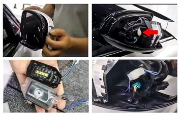 2 Projektory Lusterek LED HD+ Premium Mercedes A W177 B W247 C W205 E W213