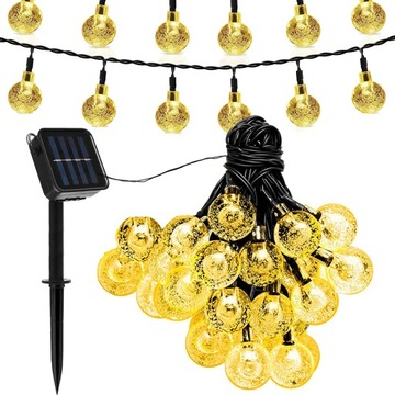 9.5M LAMPKI SOLARNE OGRODU BALKON TARAS ZEWNĘTRZNE 50LED