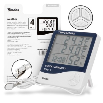 БЕСПРОВОДНАЯ метеостанция НАРУЖНЫЙ термометр Внутренний гигрометр