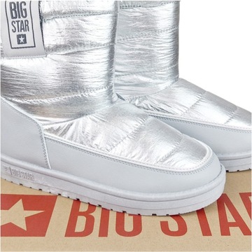 Buty zimowe śniegowce damskie ocieplane z futerkiem BIG STAR II274118 39