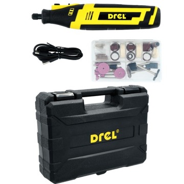 АККУМУЛЯТОРНАЯ ШЛИФОВАЛЬНАЯ МАШИНА MINI PRECISION USB 5000–30000 ОБ/МИН + 60 АКСЕССУАРОВ