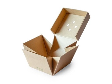 Pudełko opakowanie na burgera rozkładane burgerbox karton 12x12x10cm 100szt