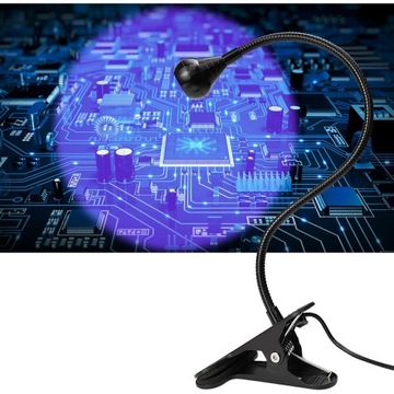 УФ-ЛАМПА 3 Вт ДЛЯ ЗАКАЛКИ ПАЯЛЬНОЙ МАСКИ USB 395-405NM 32 СМ 6 В ГУСИНАЯ ШЕЯ