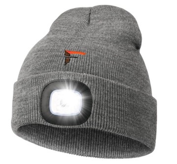 ТЕПЛАЯ ЗИМНЯЯ ШАПКА СВЕТОДИОДНАЯ ЛАМПА С ЗАРЯЖКОЙ USB