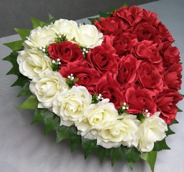 Wiązanka stroik na grób cmentarz nagrobna serce