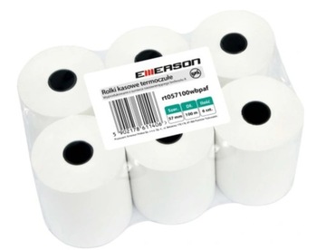 Rolka termiczna rolki termiczne 57 mm x 100 m do kasy fiskalnej EMERSON 6ro