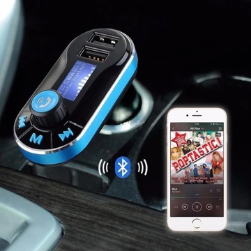 FM-ПЕРЕДАТЧИК 2x USB Bluetooth MP3 AUX SD-НАКОПИТЕЛЬ