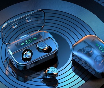 БЕСПРОВОДНЫЕ СПОРТИВНЫЕ СЕНСОРНЫЕ НАУШНИКИ BLUETOOTH 5.3 + POWERBANK