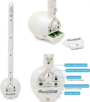 Otamatone Techno Белый инструментальный синтезатор Maywa Denki 44 см Android iOS