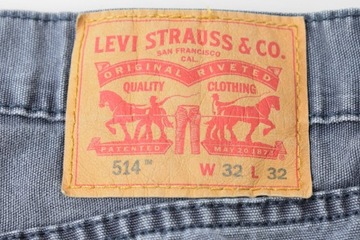 LEVIS strauss MODEL 514 SPODNIE MĘSKIE JEANS W32 L32