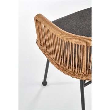Krzesło ogrodowe rattan na taras balkon fotel 74cm