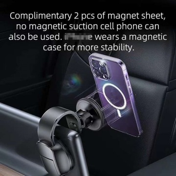 Uchwyt na magnes do auta na kokpit deskę szybę WYGINANY z MagSafe - iPhone