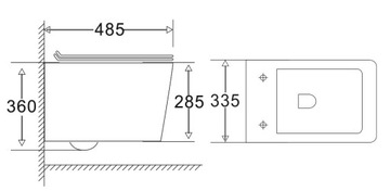 GEBERIT скрытый унитаз FRAME с функцией БИДЕ