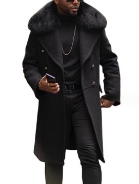 Kurtka męska ZIMOWY futerkiem Elegancki ROZ S-3XL