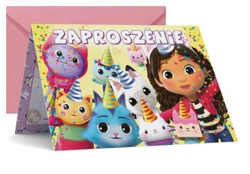 ZAPROSZENIE URODZINOWE KOCI DOMEK GABI ZAPROSZENIA