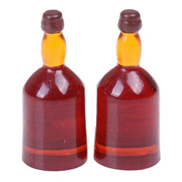 2 sztuki miniaturowe butelki whisky modele domek dla lalek żywność artykuły spożywcze kuchnia