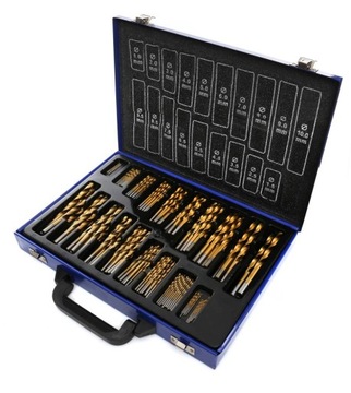 СВЕРЛА ТИТАНОВЫЕ ПО МЕТАЛЛУ HSS-ЖЕСТЯНАЯ НАБОР 170 ШТ.