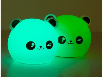 НОЧНИК ДЛЯ ДЕТЕЙ PANDA RGB LED USB ПУЛЬТ ДУ
