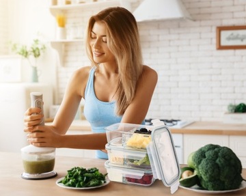 3 НАБОРА СТЕКЛЯННЫХ КОНТЕЙНЕРОВ С ОТДЕЛЕНИЯМИ ДЛЯ ПИЩЕВЫХ ПИЩЕВ CLASSBACH C-FHD