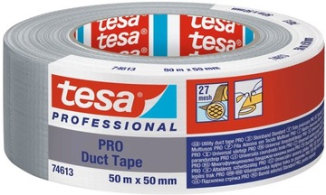 Taśma naprawcza Duct Pro 50mm 50m srebrna Tesa