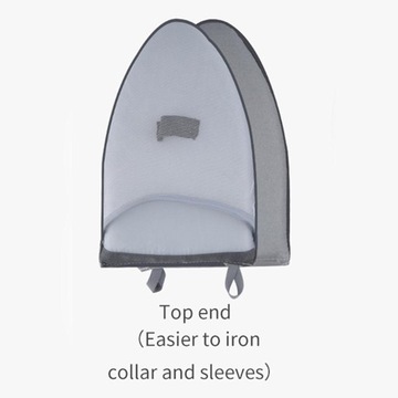 Подставка для ручного глажения оснащена подставкой для утюга с петлей для пальцев.