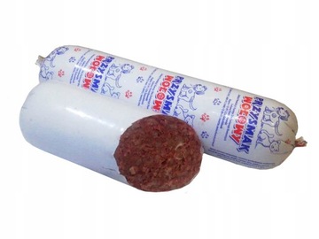 MIĘSO KIEŁBASA PRZYSMAK WOŁOWY KARMA DLA PSA 1KG