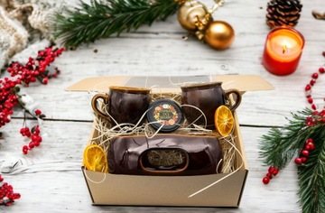 ПОДАРОЧНЫЙ НАБОР КЕРАМИЧЕСКИЕ КРУЖКИ ДЛЯ ГЛИНТВЕЙНА + СПЕЦИИ