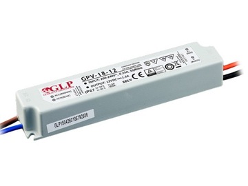 ZASILACZ LED GLP 18W 12V 1,5A IP67 taśma pasek