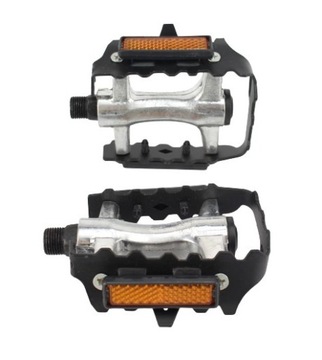 PEDAŁY ROWEROWE PLATFORMOWE MTB ALUMINIOWE CZARNE 9/16 cala LGM-2 36804