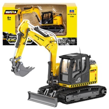 Екскаватор гусеничний З Відвалом Металева Huina Жовта 1:50