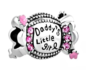 MD charms zawieszka cukierek daddy's little girl córka taty | S925
